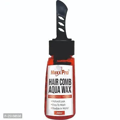 Aqua Hair Wax Gel With Comb Styling High -Performance Hair Strong Hold Glossy Finish