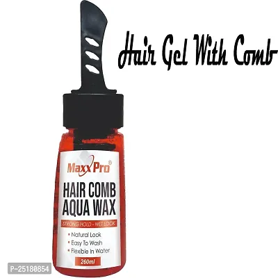 MaxxPro Aqua Comb Soft Touch Hair Wax For Men Gel Long-Lasting High Shine Hair Wax  (260 ml)