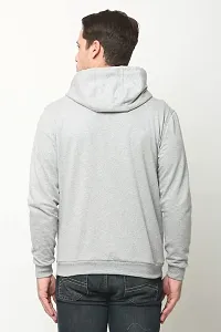 AMEYS ALMUDA Men's Cotton Hooded Neck Hoodies (Color: Light Grey)-thumb4