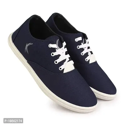 KANEGGYE Comfortable Men's Casual Shoes - Latest Fashion Running, Sports, Walking Outwear Shoes for Men [ Navy Blue, 9 UK]