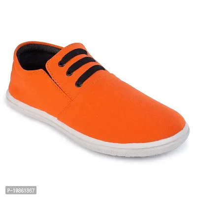 KANEGGYE Sneakers Shoes for Men Orange-thumb0