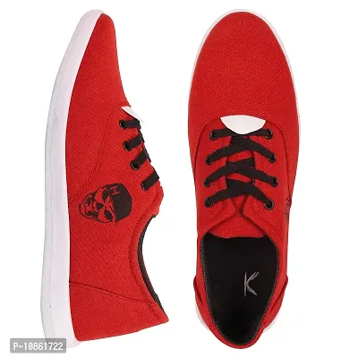 KANEGGYE Red Sneakers for Men's-10UK-thumb2