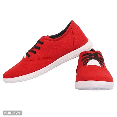 KANEGGYE Red Sneakers for Men's-10UK-thumb3