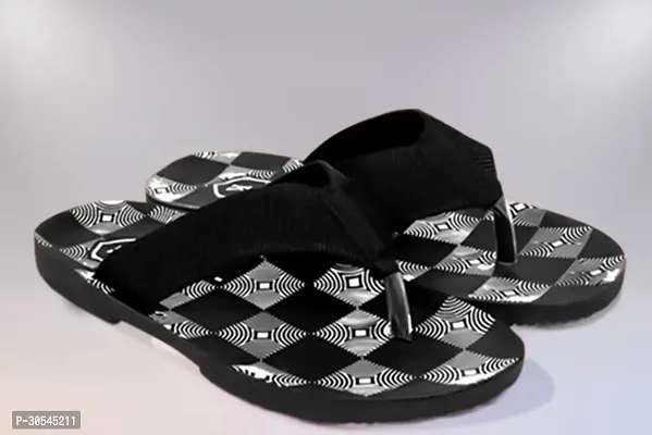 Trendy Black Canvas Slipper For Men