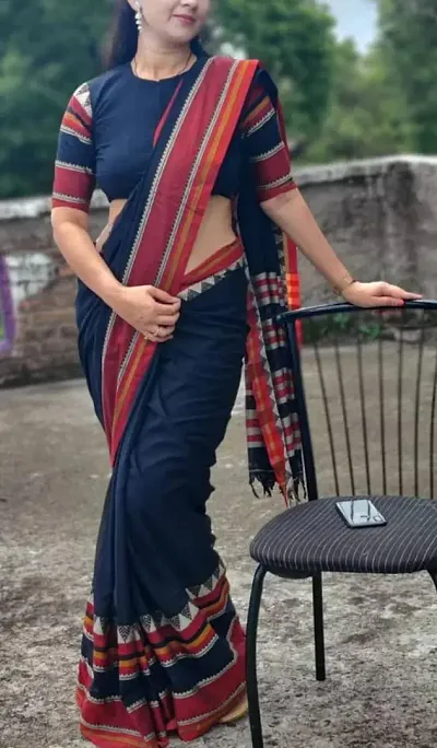 Bollywood Inspired ! Handloom Saree With Blouse Piece