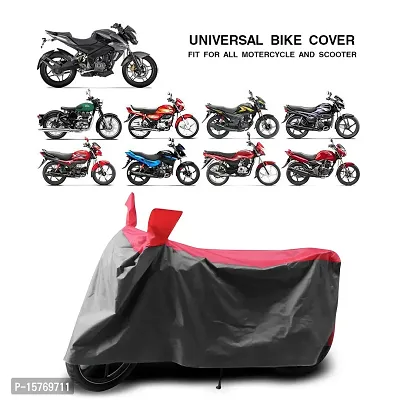 CODOKI Dustproof Universal Two Wheeler Cover 2019-2023 for Bike and Scooter (Grey Red)-thumb0