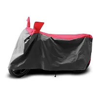 CODOKI Dustproof Universal Two Wheeler Cover 2019-2023 for Bike and Scooter (Grey Red)-thumb1
