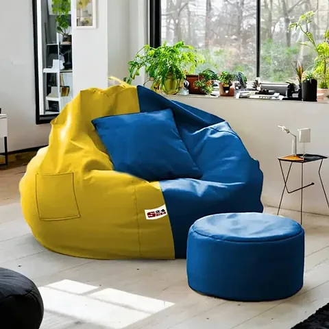 New Bean Bag Cover with Stool and Pillow without Beans