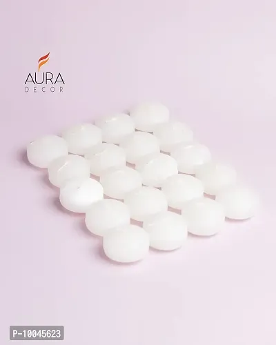 AuraDecor Pack of 60 Nugget Floating Candles (White Colour) (5cm *3cm *3cm) (Burning Time 5 Hours) (60)-thumb5