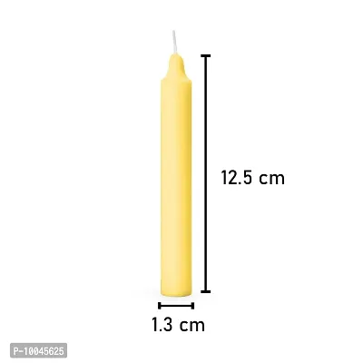 AuraDecor Pack of 98 Stick Candles || Especially Meant for Healing , Chakras, Ritual Candles ,Chime Candles, Decoration, Lighting , Home Decor || Burning Time 3 to 4 Hours Each (Yellow)-thumb5