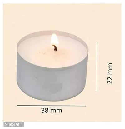 Long Time Burning Unscented Tealight Candle Burn Time 6-7 Hours with Free Car Freshener|| Candle || Tealight || Unscented || Festival Candle. (Pack of 100)-thumb5