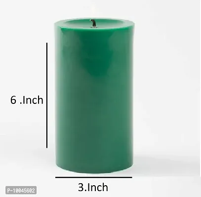 AuraDecor Wax Highly Fragrance Pillar Candle (3inch*3Inch , 3inch*6Inch, Vanilla Chunk)- -Combo Set of 2-thumb2