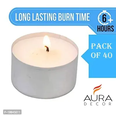 Long Time Burning Unscented Tealight Candle Burn Time 6-7 Hours with Free Car Freshener|| Candle || Tealight || Unscented || Festival Candle. (Pack of 100)-thumb2