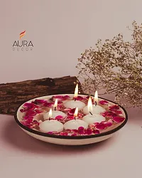 AuraDecor Pack of 60 Nugget Floating Candles (White Colour) (5cm *3cm *3cm) (Burning Time 5 Hours) (60)-thumb2