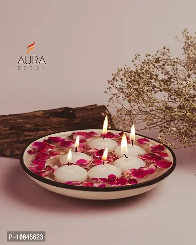 AuraDecor Pack of 60 Nugget Floating Candles (White Colour) (5cm *3cm *3cm) (Burning Time 5 Hours) (60)-thumb3