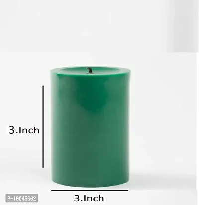 AuraDecor Wax Highly Fragrance Pillar Candle (3inch*3Inch , 3inch*6Inch, Vanilla Chunk)- -Combo Set of 2-thumb3