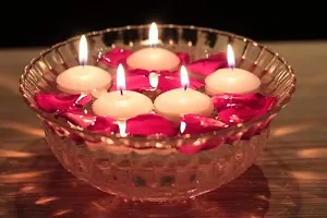 AuraDecor Floating Candles White Unscented Burning Time 9 Hour Each Bulk Buy (72)-thumb4