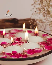 AuraDecor Pack of 60 Nugget Floating Candles (White Colour) (5cm *3cm *3cm) (Burning Time 5 Hours) (60)-thumb1