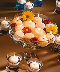 AuraDecor Floating Candles White Unscented Burning Time 9 Hour Each Bulk Buy (72)-thumb2