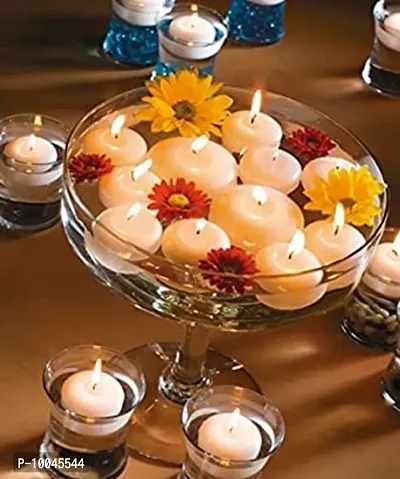 AuraDecor Floating Candles White Unscented Burning Time 9 Hour Each Bulk Buy (72)-thumb3