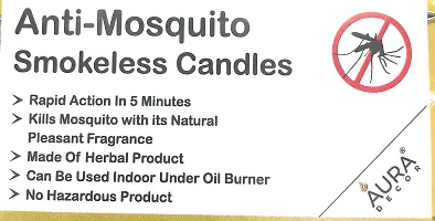 AuraDecor Anti Mosquito & Bugs Smokeless Tealight (Herbal) Candles Pack of 150-thumb3