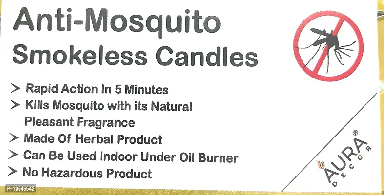 AuraDecor Anti Mosquito & Bugs Smokeless Tealight (Herbal) Candles Pack of 150-thumb4