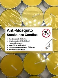 AuraDecor Anti Mosquito & Bugs Smokeless Tealight (Herbal) Candles Pack of 150-thumb2