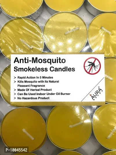 AuraDecor Anti Mosquito & Bugs Smokeless Tealight (Herbal) Candles Pack of 150-thumb3