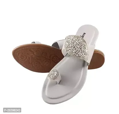 Elegant Grey PVC Fashion Flats For Women-thumb0