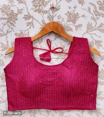 Pink Party Wear Sequence Blouse