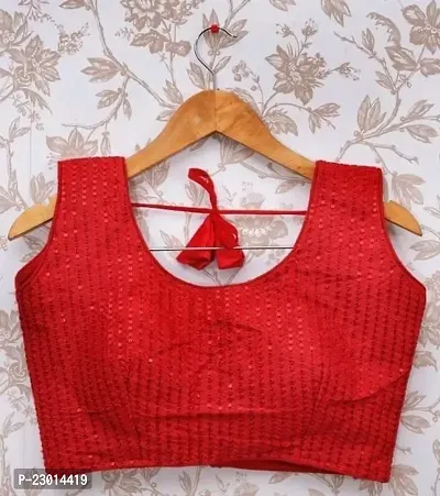 Red Party Wear Sequence Blouse