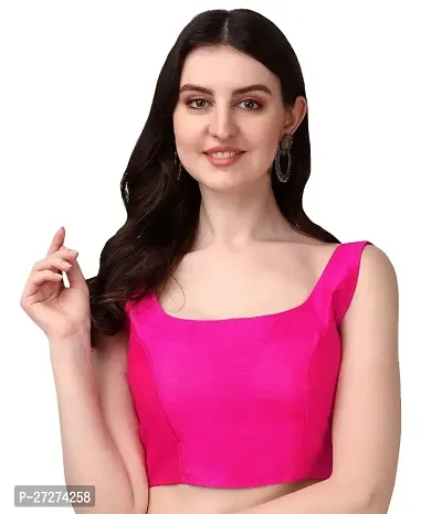 Silk Traditional Readymade Sleeveless Stitched Blouse-thumb0