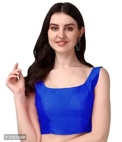 Silk Traditional Readymade Sleeveless Stitched Blouse-thumb0