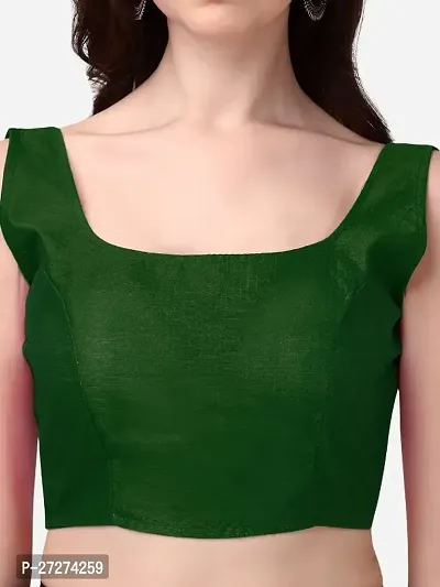 Silk Traditional Readymade Sleeveless Stitched Blouse-thumb3