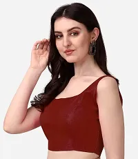 Silk Traditional Readymade Sleeveless Stitched Blouse-thumb3