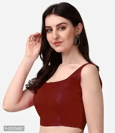 Silk Traditional Readymade Sleeveless Stitched Blouse-thumb4