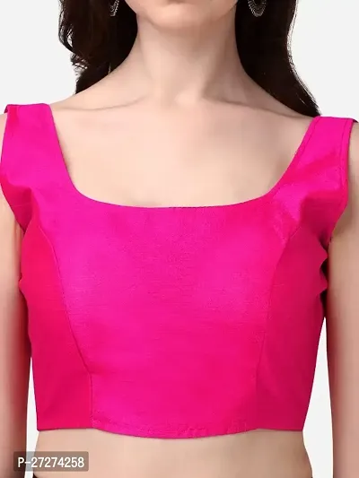 Silk Traditional Readymade Sleeveless Stitched Blouse-thumb3