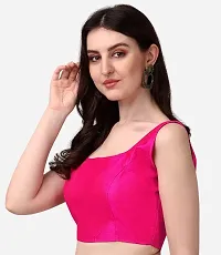 Silk Traditional Readymade Sleeveless Stitched Blouse-thumb3