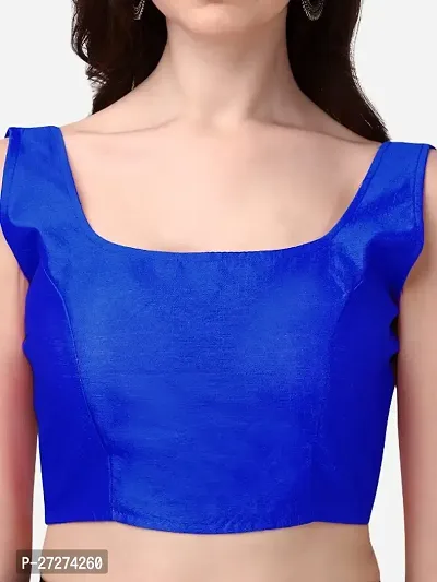 Silk Traditional Readymade Sleeveless Stitched Blouse-thumb4