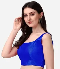 Silk Traditional Readymade Sleeveless Stitched Blouse-thumb1