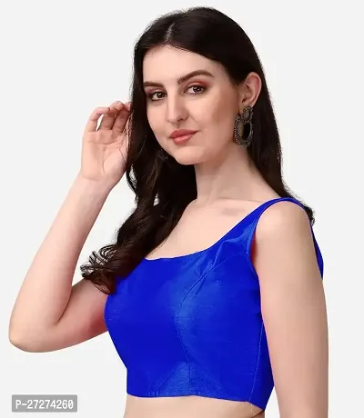 Silk Traditional Readymade Sleeveless Stitched Blouse-thumb2