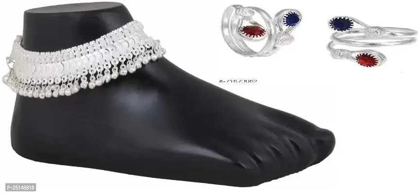 SILVER PAYAL WITH TOE