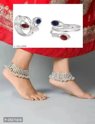SILVER PAYAL WITH TOE