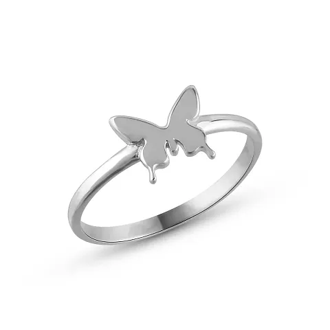 Gem O Sparkle 925 Sterling Silver Butterfly Design Ring Best Gifts For Girls & Women Stylish Silver Jewellery