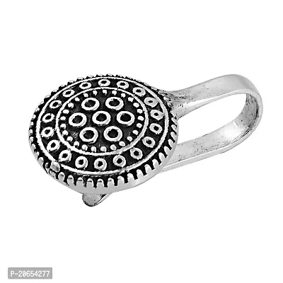 Gem O Sparkle 925 Sterling Silver Round Shape Nose Pin For Women-thumb0