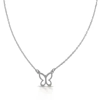 Gem O Sparkle 925 Sterling Silver Necklace For Girls (Silver)-thumb1