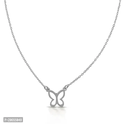 Gem O Sparkle 925 Sterling Silver Necklace For Girls (Silver)-thumb2