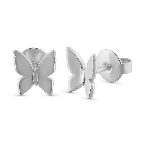 Gem O Sparkle 925 Gold Plated Sterling Silver Butterfly Design Silver Earrring For Girls & Women