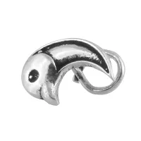 Gem O Sparkle 925 Sterling Silver Round Wire Nose Pin Gift For Women  Girls - Oxidized Silver Jewelry (Parrot)-thumb1