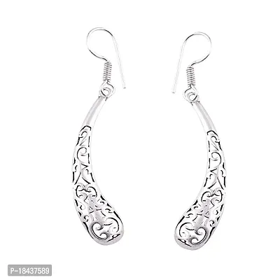 Gem O Sparkle 925 Sterling Silver Styling Hook Drop Design Earring For Women Girls-thumb0